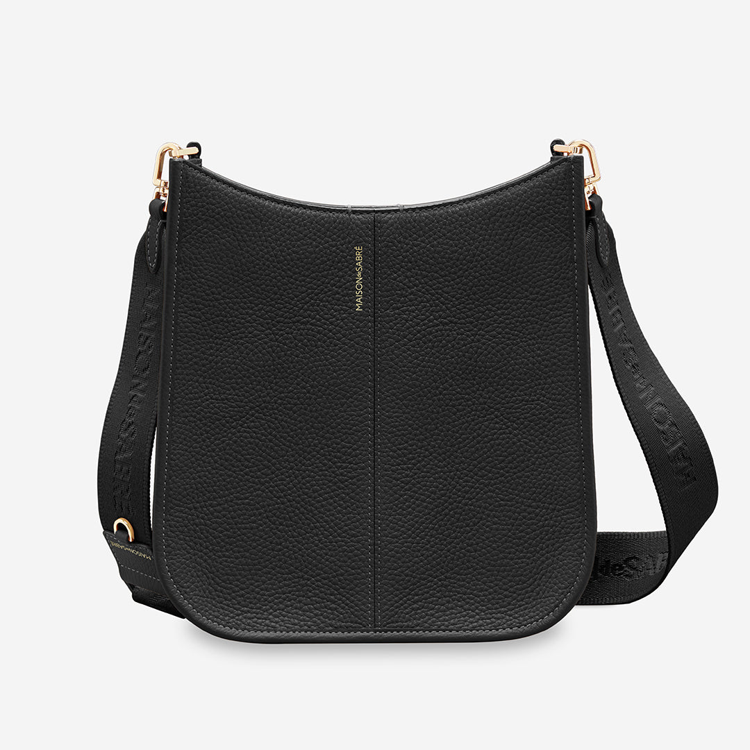 【関税込み】Mara Saddle Bag in Black Leather See By Chloe Small Mara Saddle Shoulder Bag CHS21WSB39388001