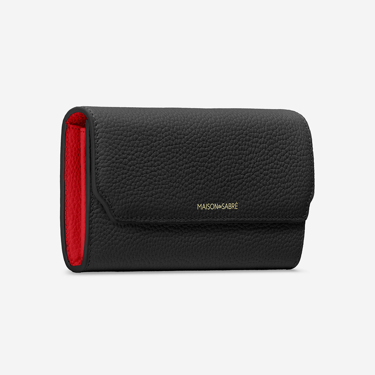The Long Flap Wallet - Pomegranate Caviar