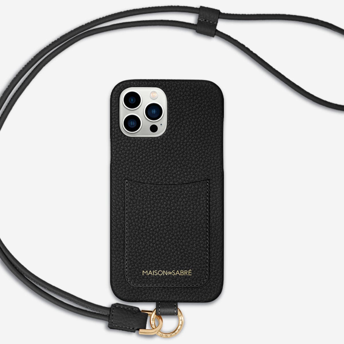 高速 割引 平日 The Sling Phone Case iPhone 13 Pro Max - Black Caviar iPhoneアクセサリー