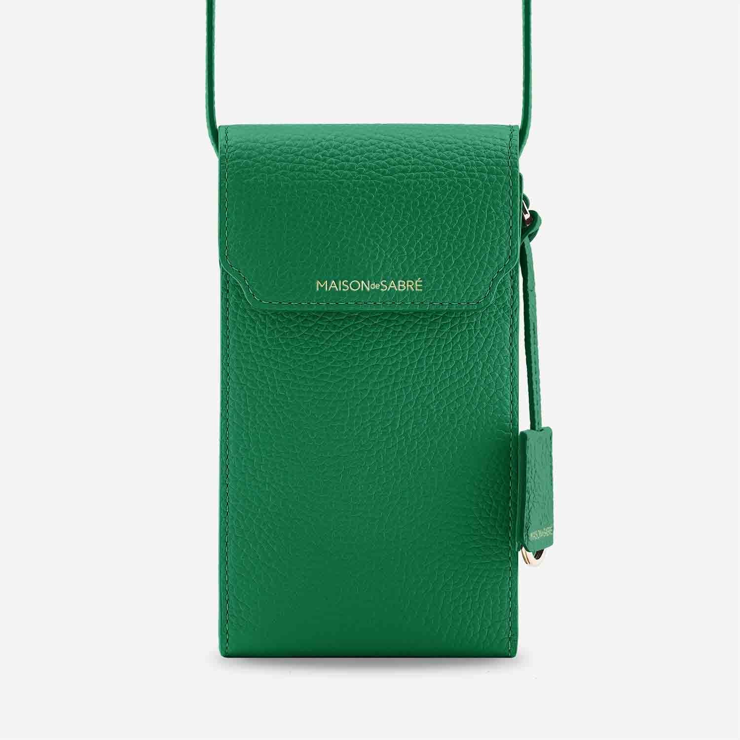 【MAISON de SABRE】Crossbody Phone Pouch Emerald Green The Phone Pouch - Emerald Green – MAISON de SABRÉ