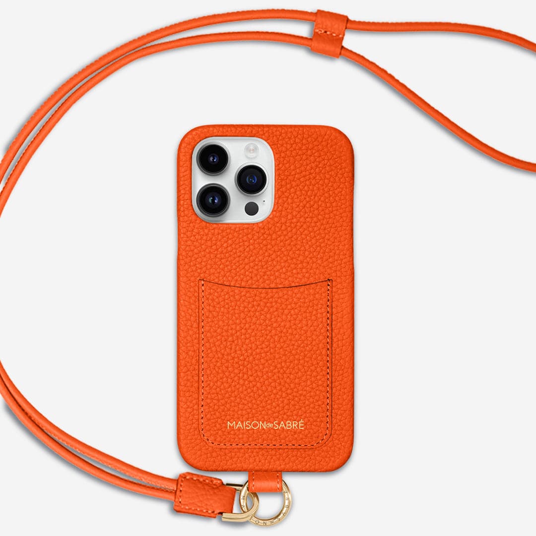 The Sling Phone Case iPhone 15 Pro - Manhattan Orange – MAISON de 