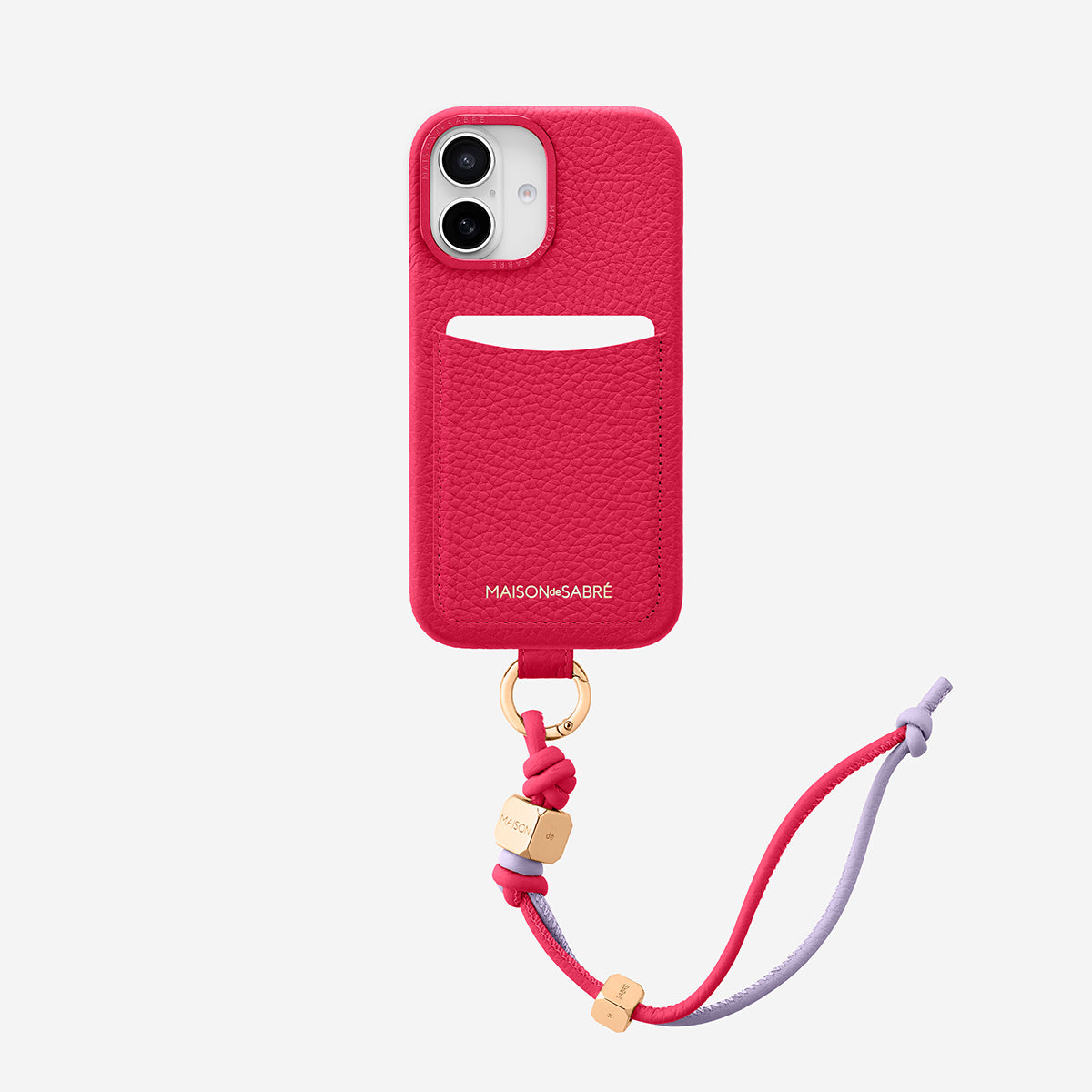 The Wristlet Phone Case iPhone 16 - Shibuya Fuchsia – MAISON de SABRÉ