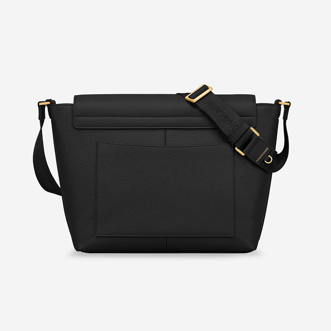 The Flaire Messenger Bag - Black Caviar