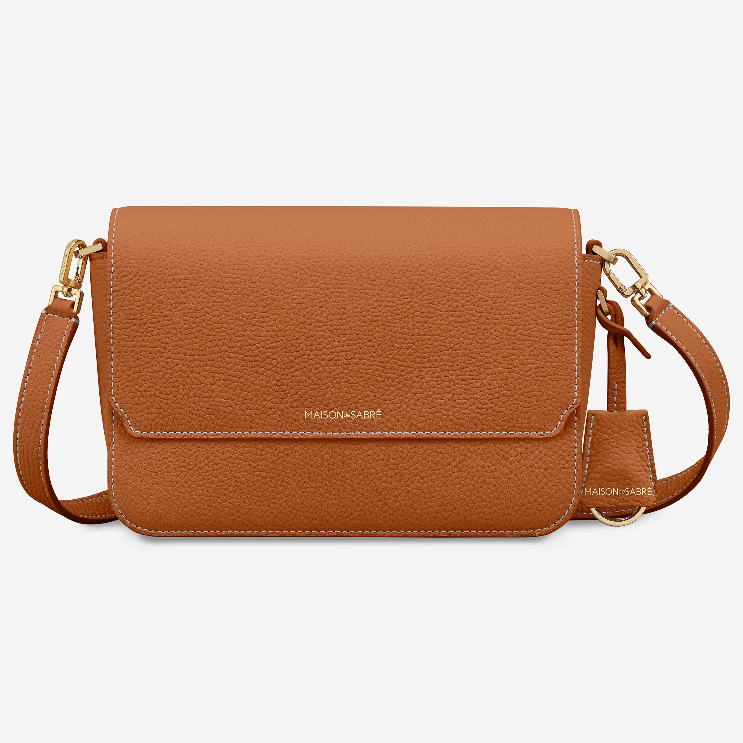Medium Flap Bag in Pecan Brown | MAISON de SABRÉ
