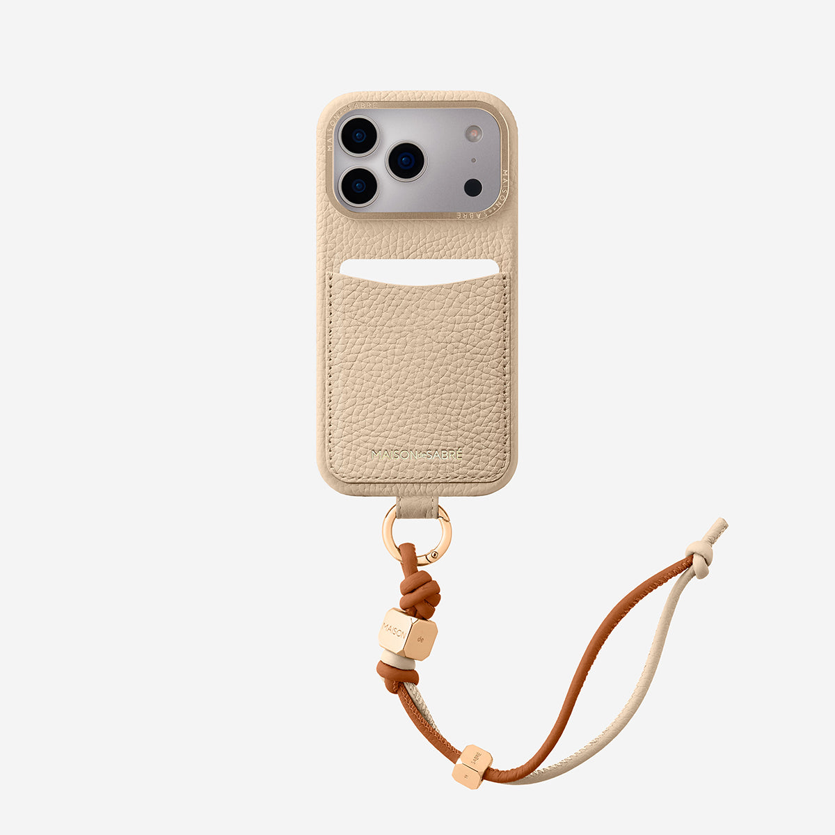 The Wristlet Phone Case iPhone 17 Pro - Saharan Nude – MAISON de SABRÉ