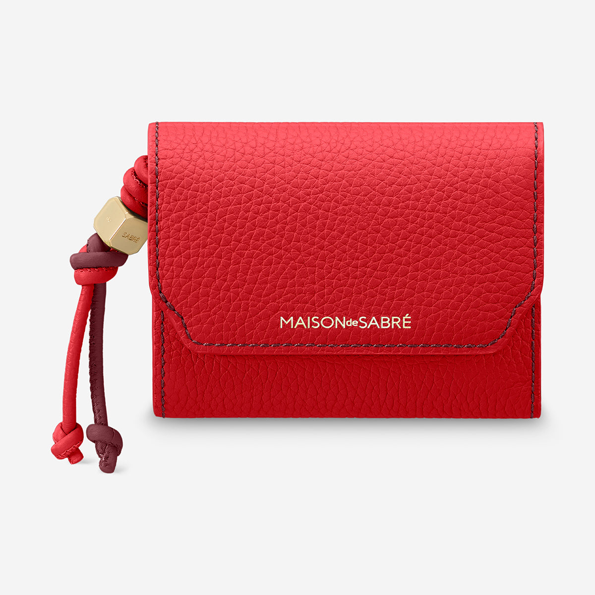 Trifold Wallet in Pomegranate Plum | MAISON de SABRÉ