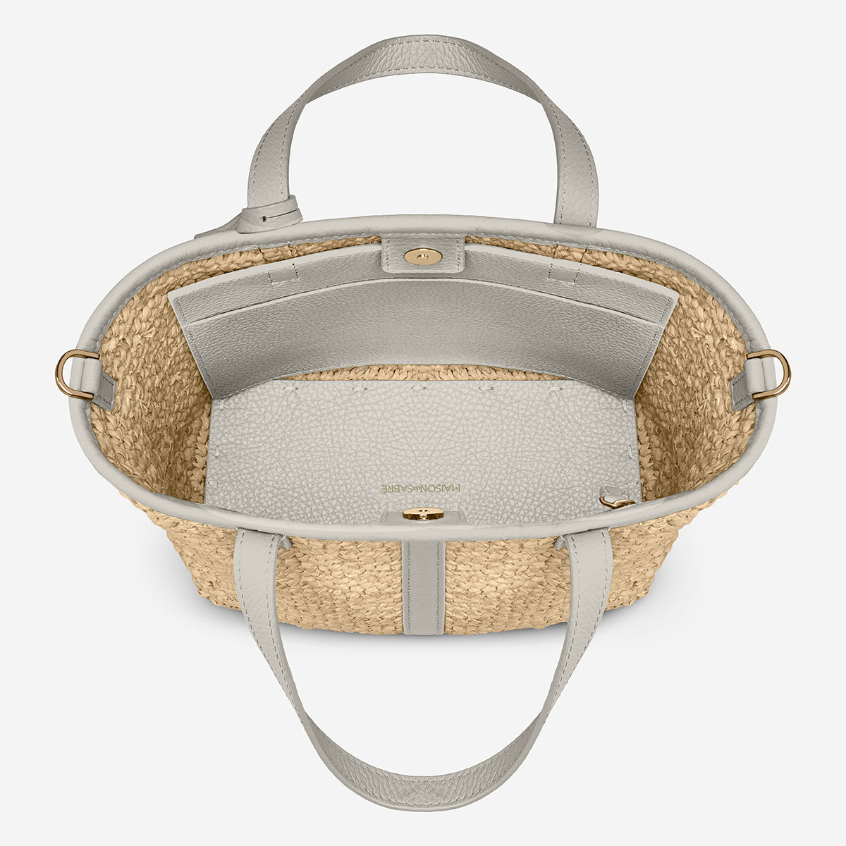 The Raffia Small Soft Tote - Foam White