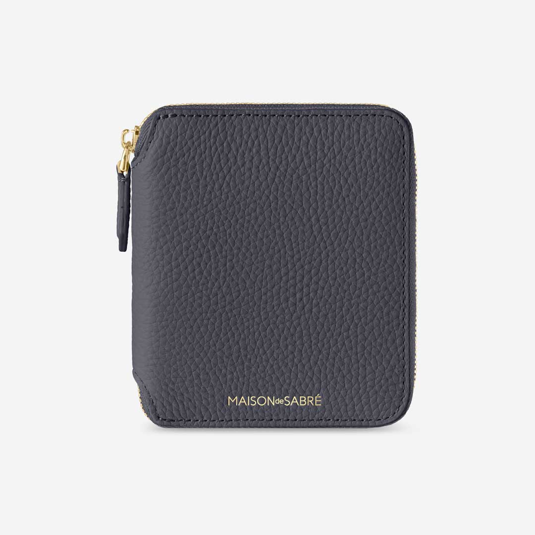 The Zip Around Wallet - Graphite Sky – MAISON de SABRÉ