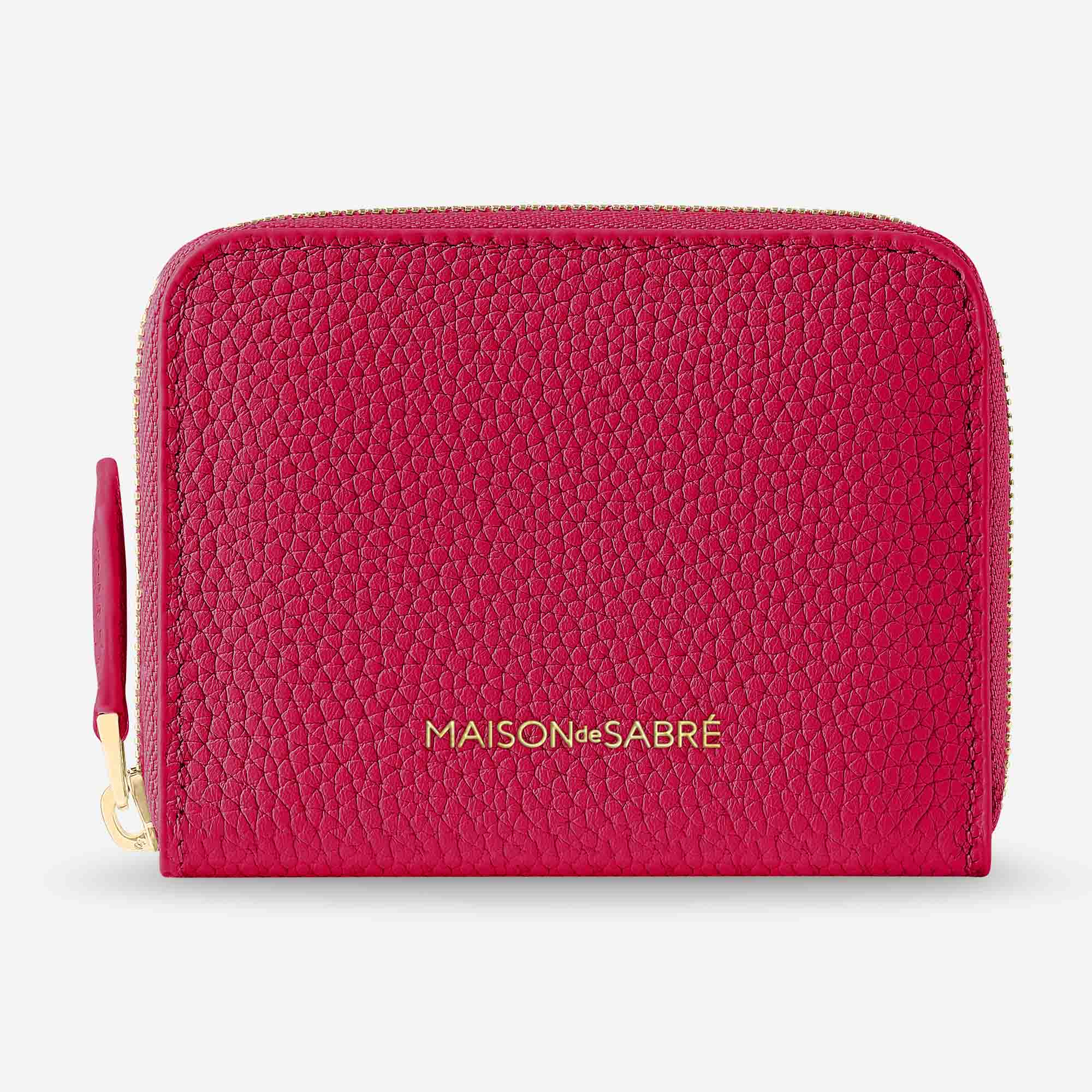 Zipped Wallet in Shibuya Fuchsia | MAISON de SABRÉ