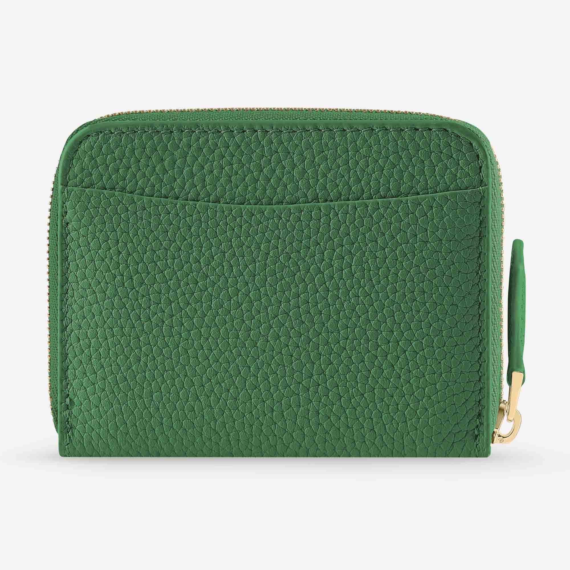 Zipped Wallet in Emerald Green | MAISON de SABRÉ