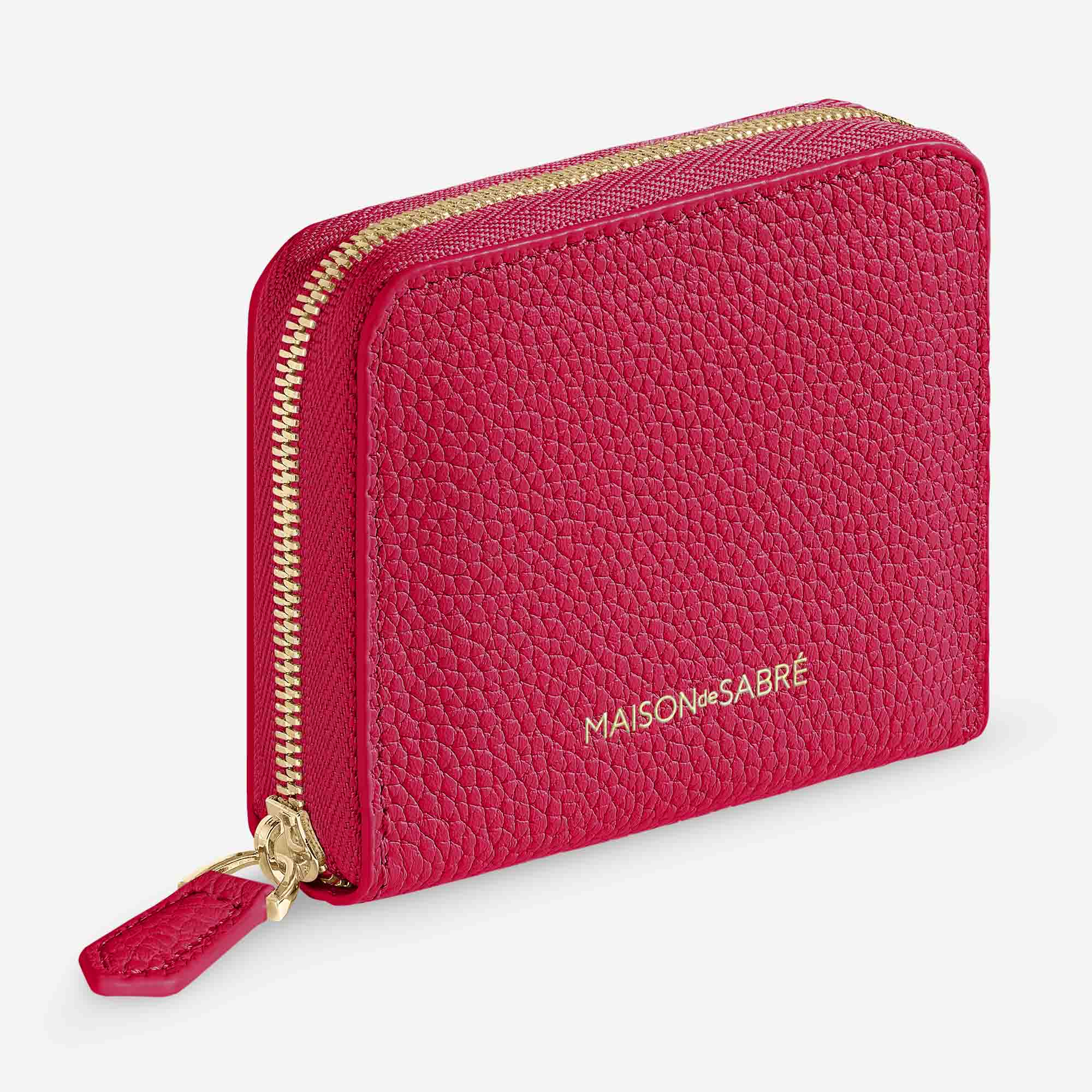 Zipped Wallet in Shibuya Fuchsia | MAISON de SABRÉ