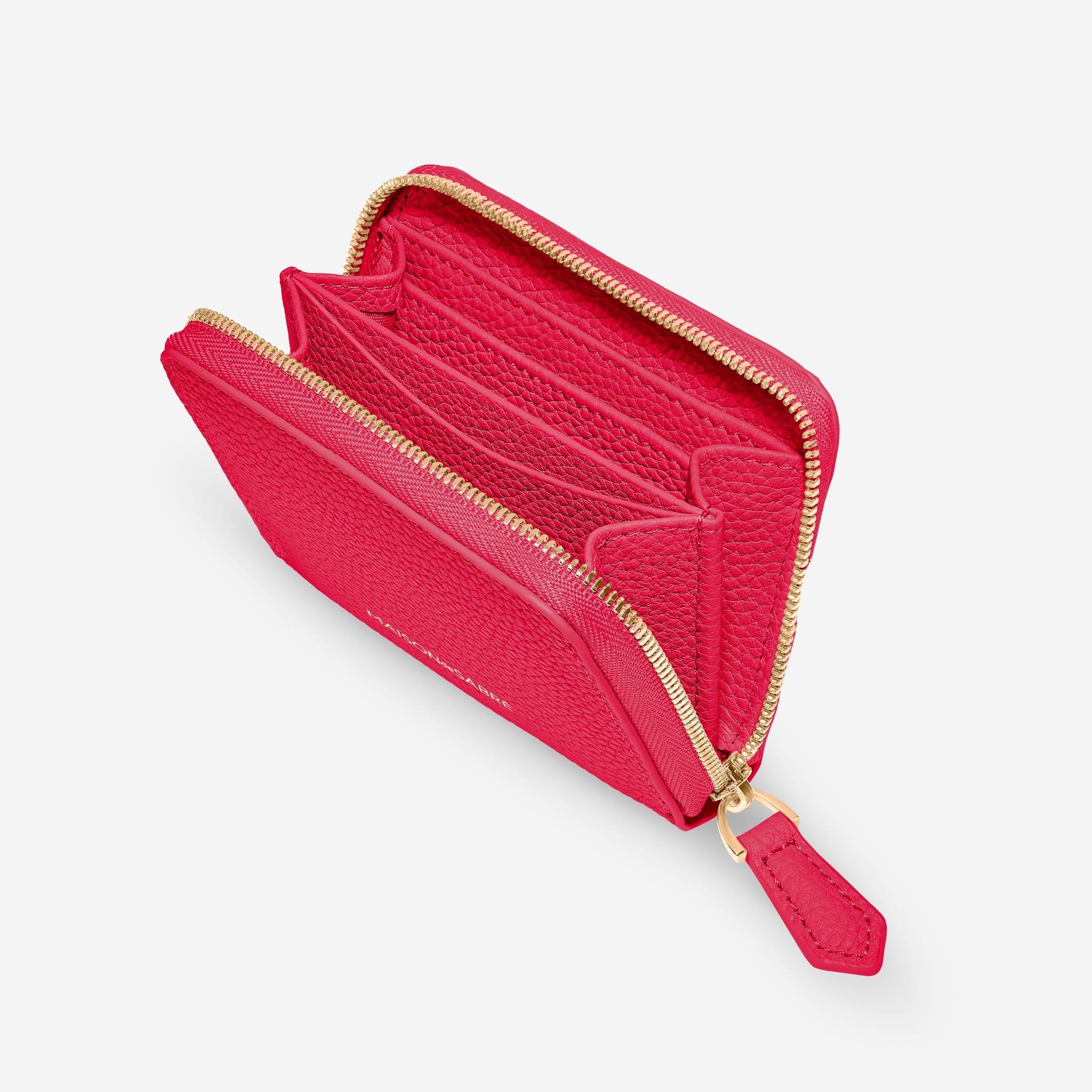 Zipped Wallet in Shibuya Fuchsia | MAISON de SABRÉ