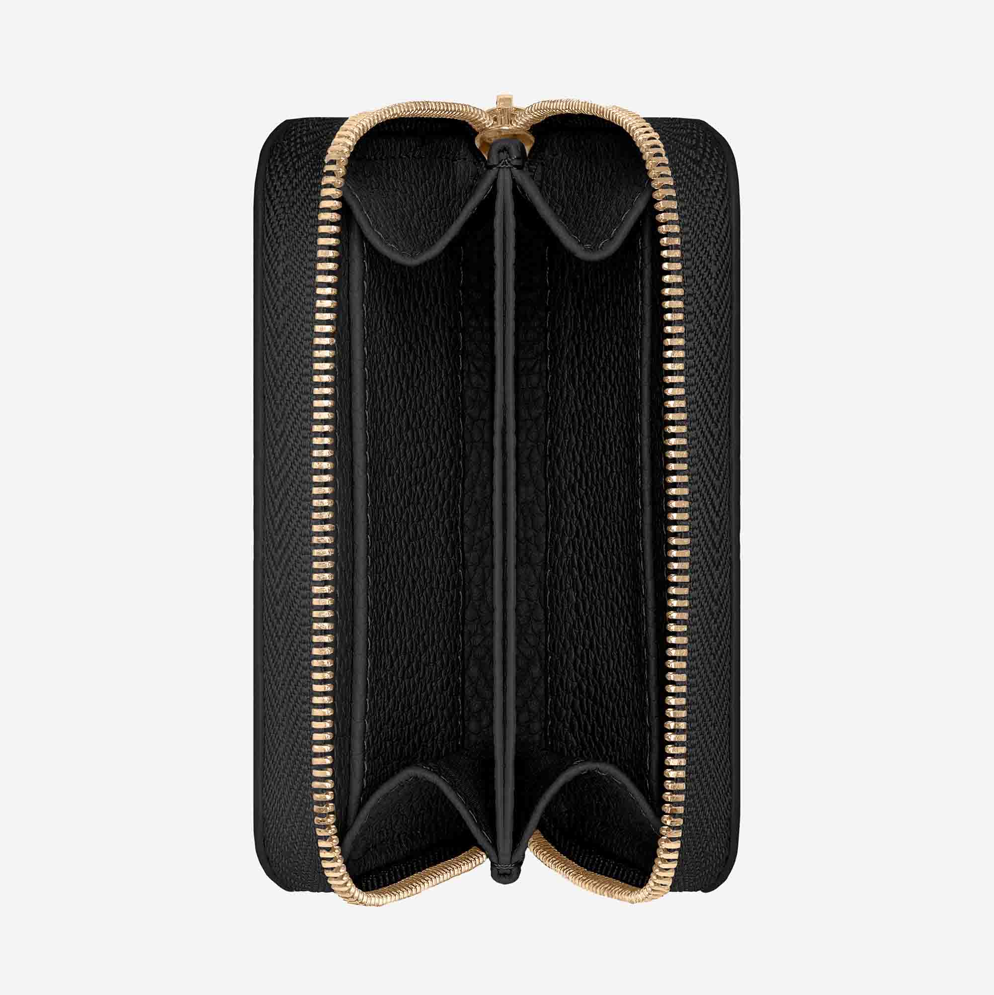 Zipped Wallet in Black Caviar | MAISON de SABRÉ
