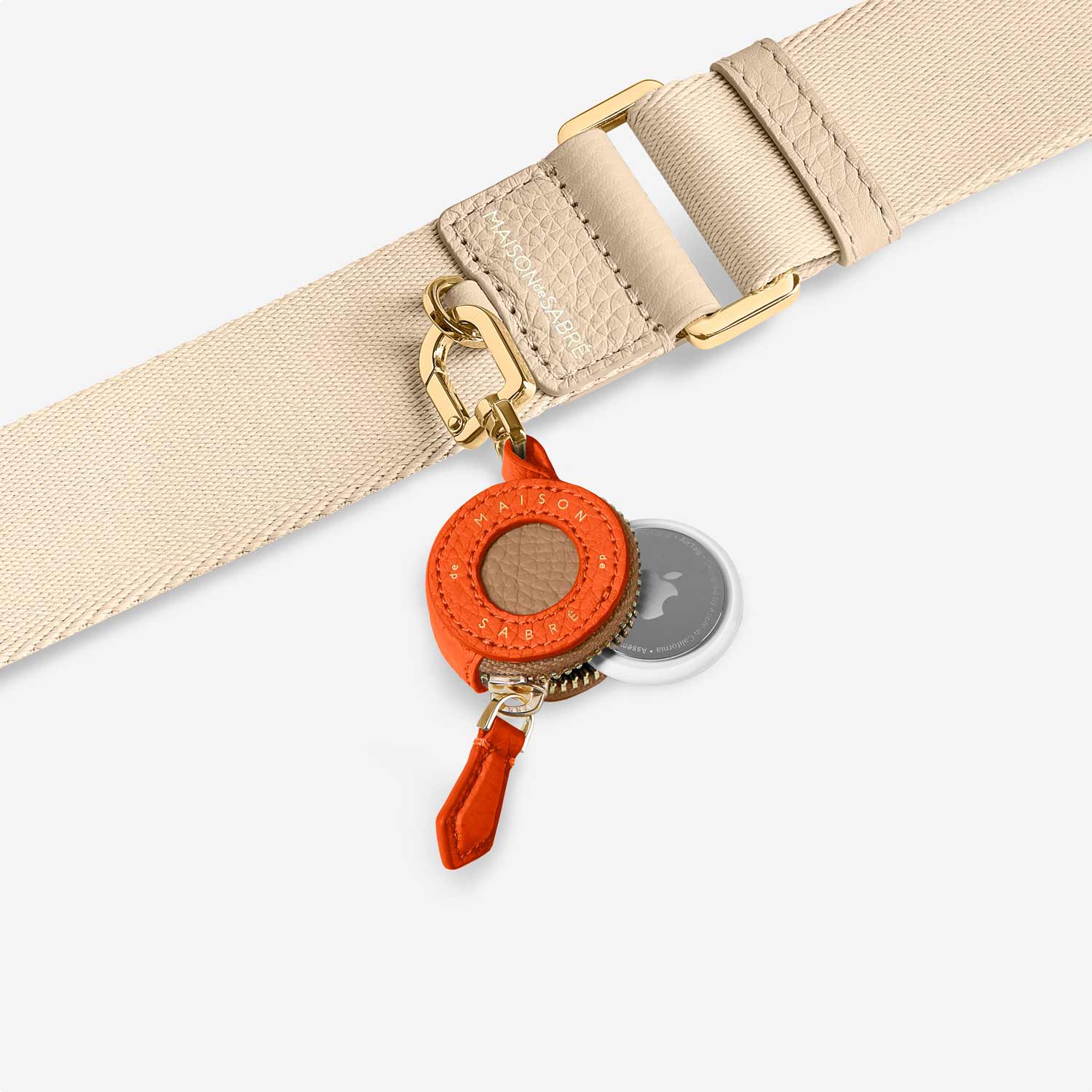 AirTag Charm in Manhattan Sandstone | MAISON de SABRÉ