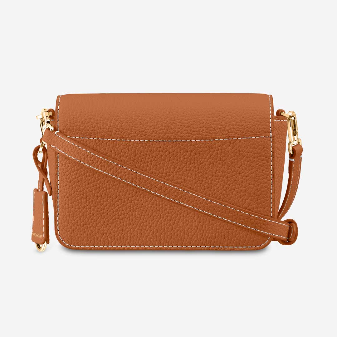 Mini Flap Bag in Pecan Brown | MAISON de SABRÉ