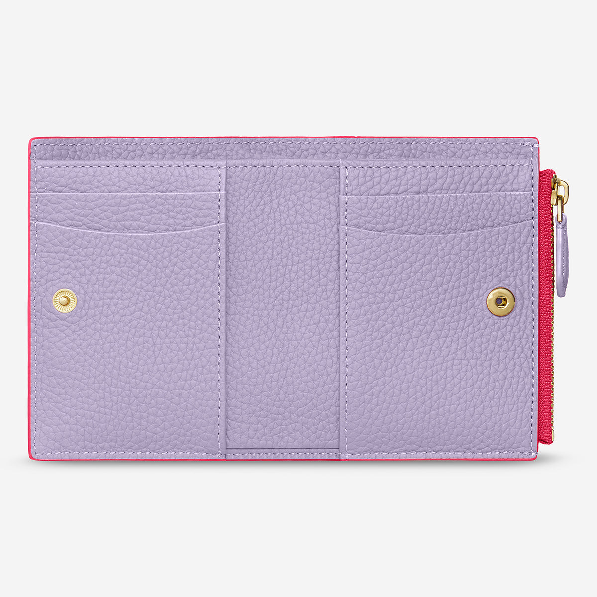 Bifold Wallet in Fuchsia Lavender | MAISON de SABRÉ