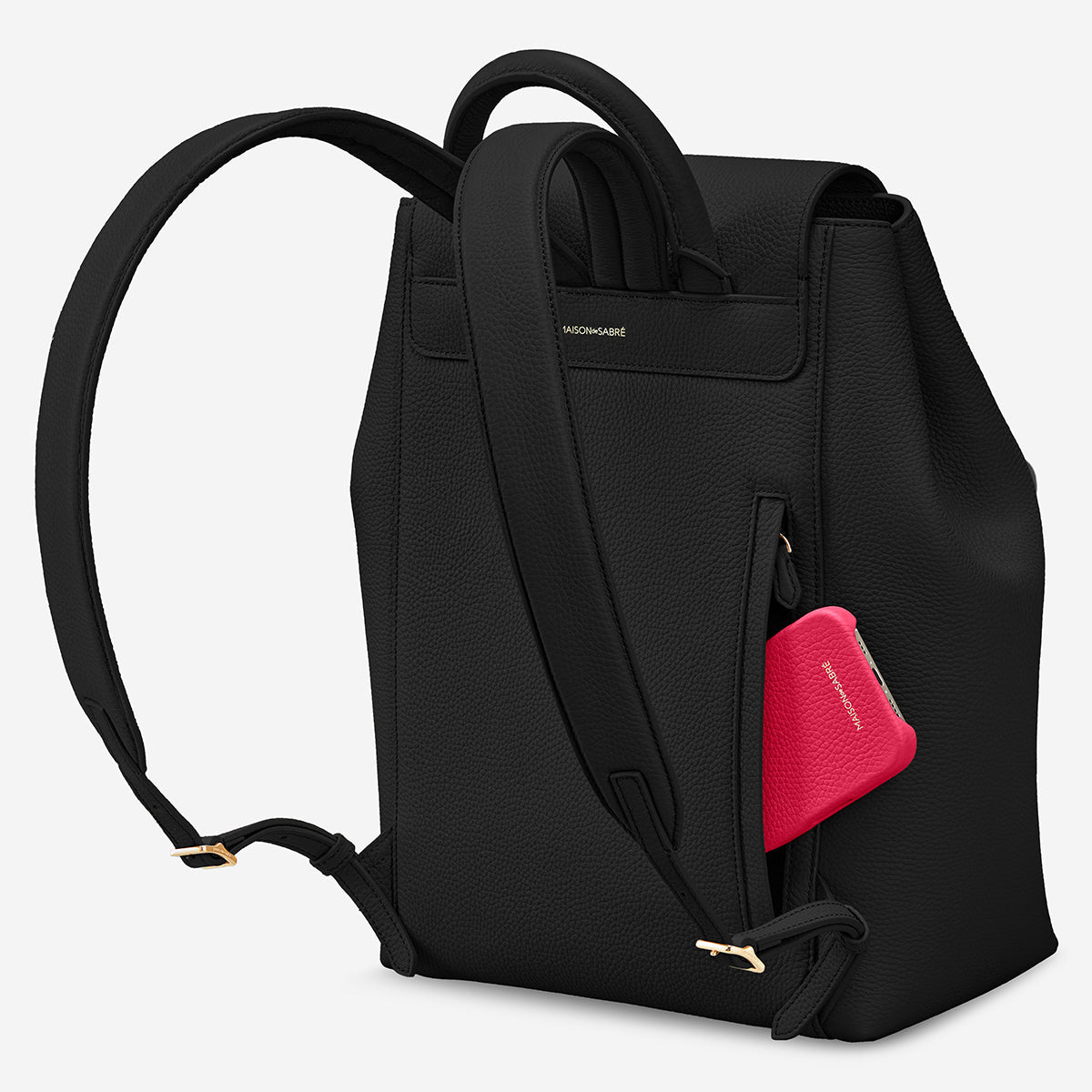 black leather medium backpack The Medium Soft Backpack