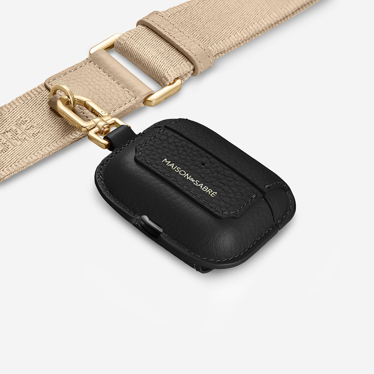AirPods Pro 3 Case Charm in Black Caviar | MAISON de SABRÉ