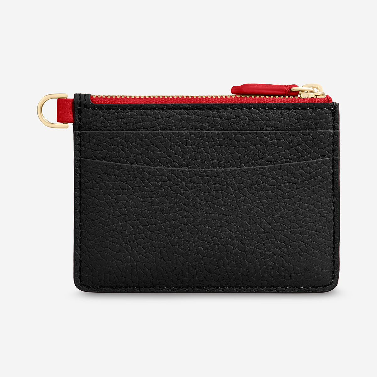 The Zipped Card Pouch - Rouge Noir