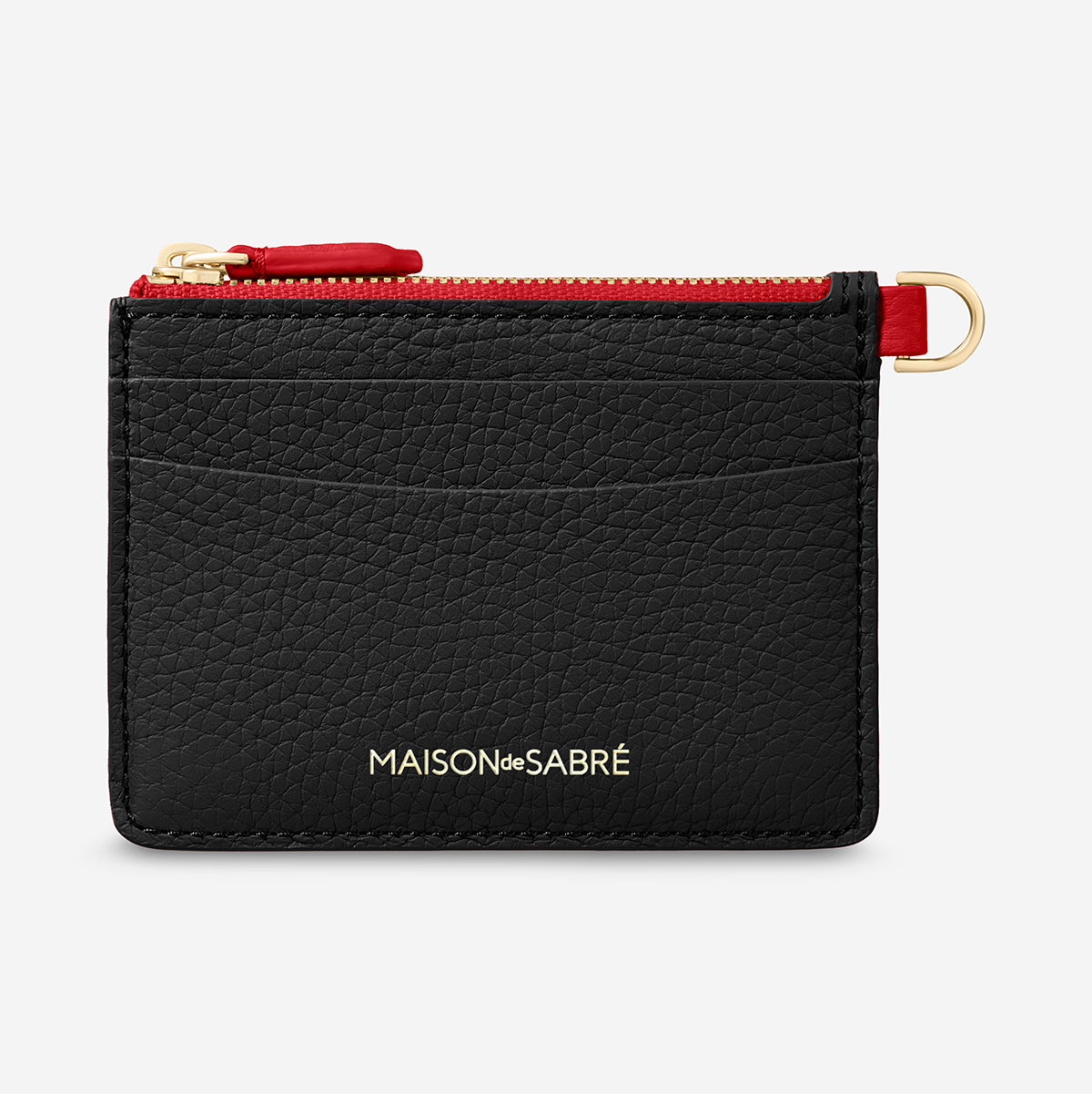The Zipped Card Pouch - Rouge Noir