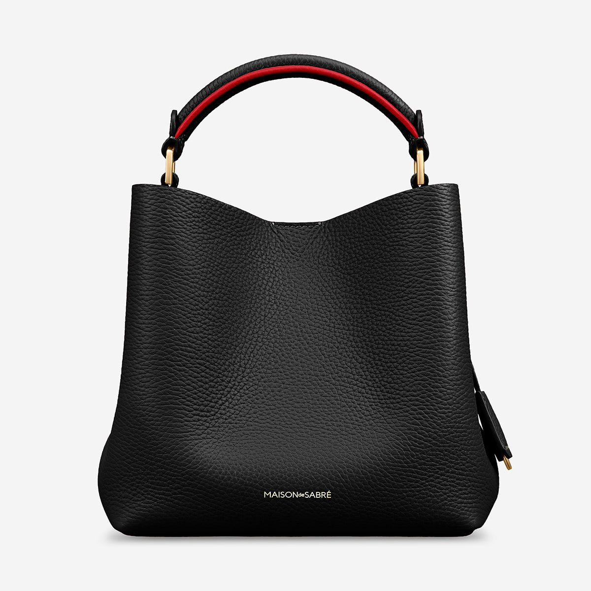 小物 MAISON de SABRE Mini Bucket Bag in Rouge Noir | MAISON de SABRÉ