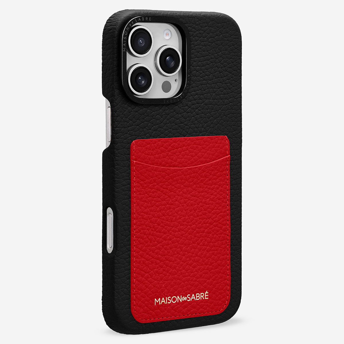 The Card Phone Case iPhone 16 Pro - Rouge Noir