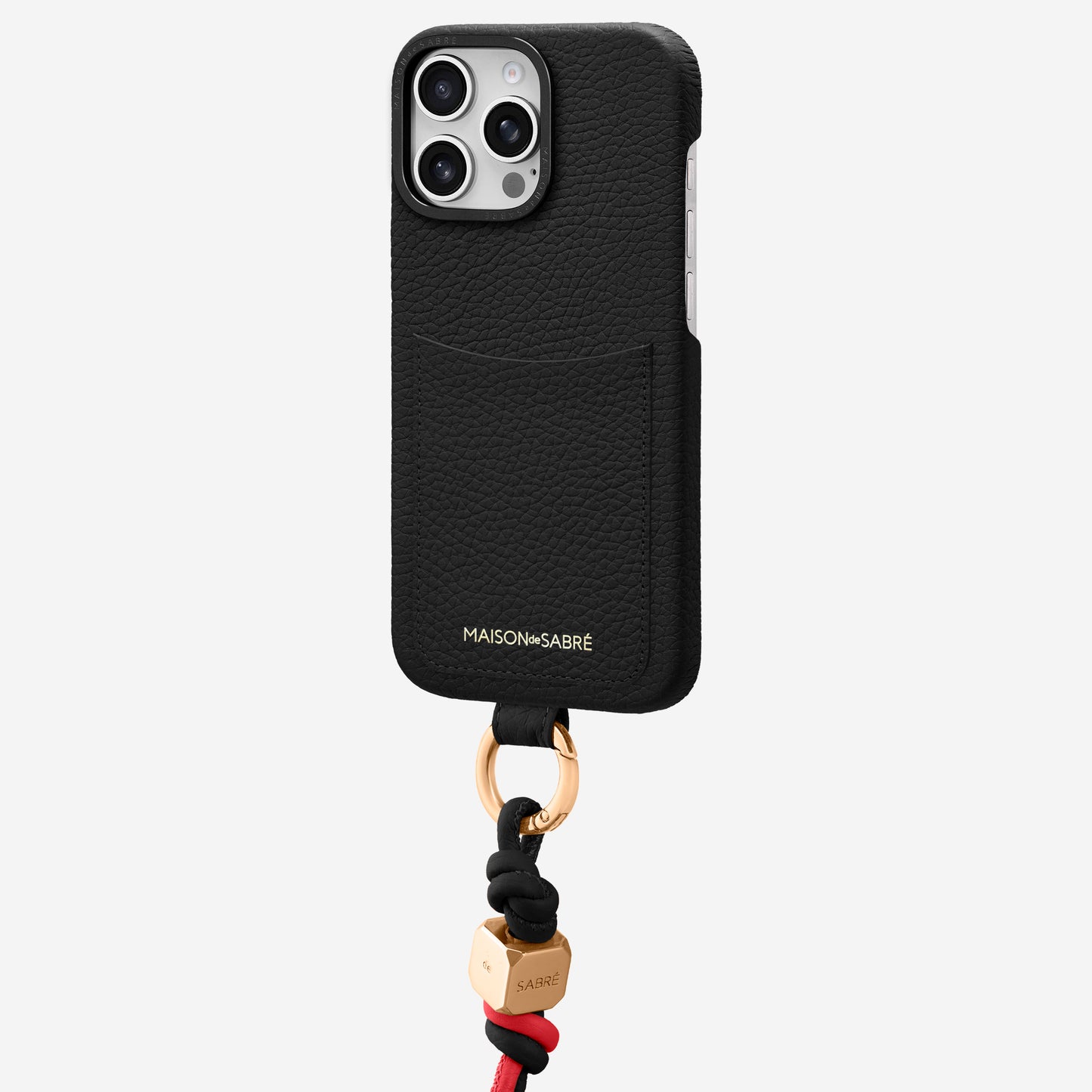 The Wristlet Phone Case iPhone 16 Pro - Black Caviar