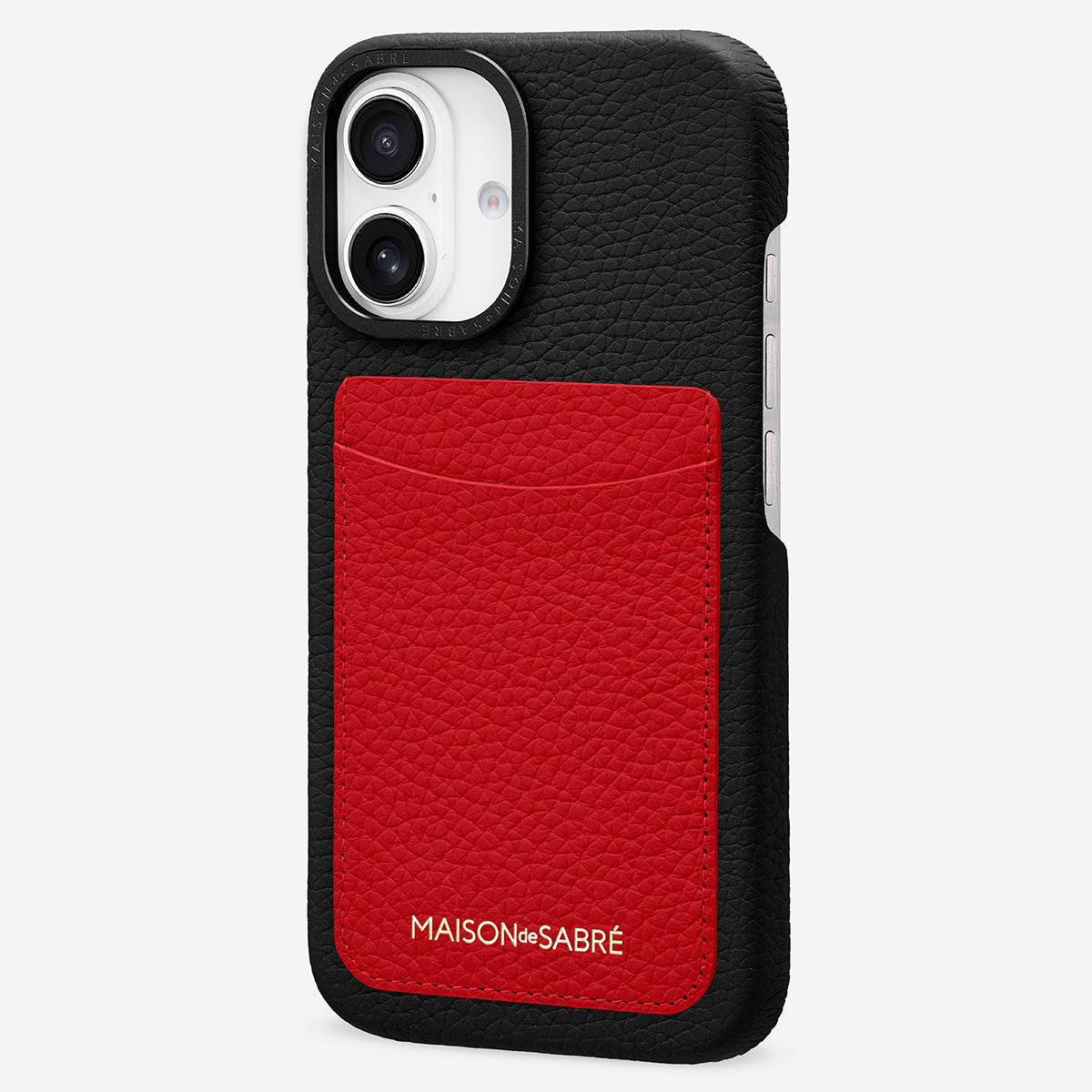 The Card Phone Case iPhone 16 - Rouge Noir