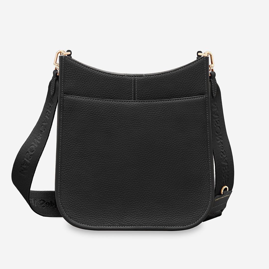 Saddle Bag in Black Caviar | MAISON de SABRÉ