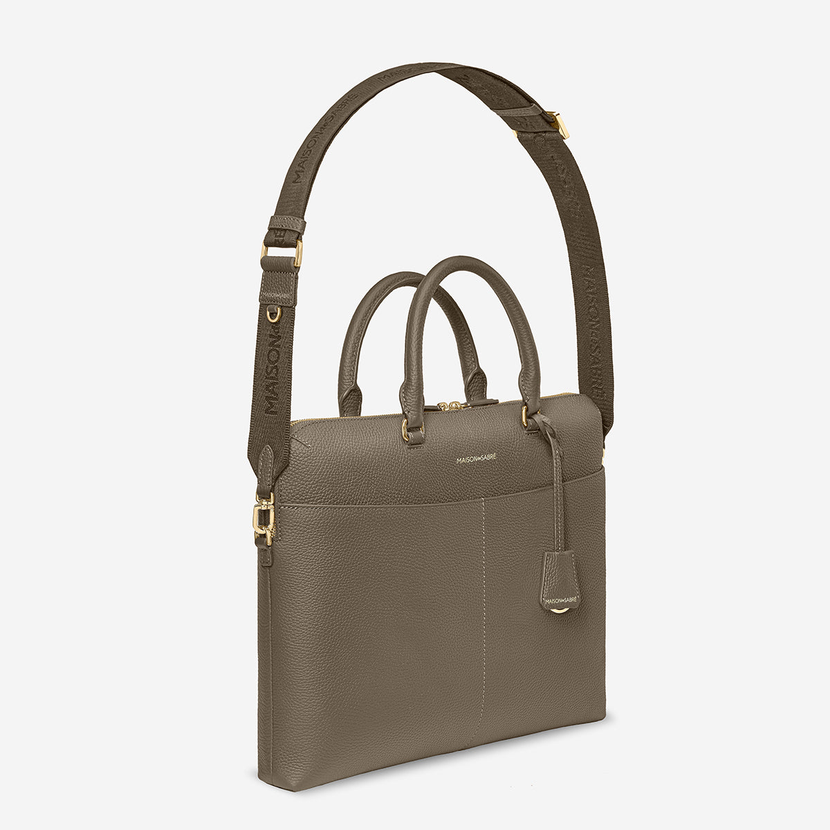 Laptop Bag in Cashmere Clay | MAISON de SABRÉ