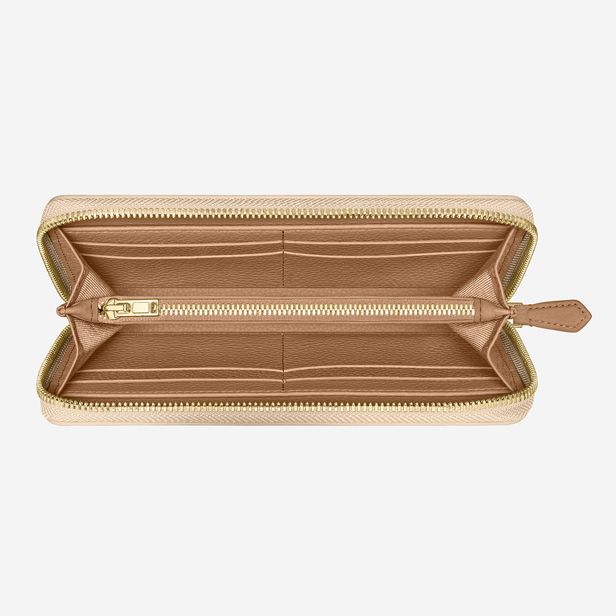 Long Zip Wallet in Saharan Brown | MAISON de SABRÉ