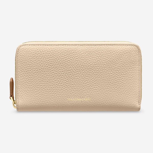 Long Zip Wallet in Saharan Brown | MAISON de SABRÉ