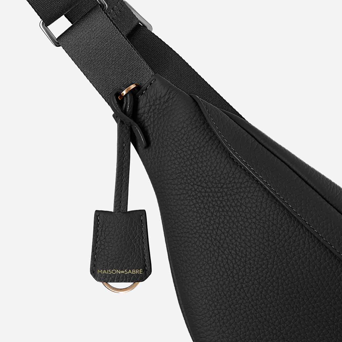 Sling Bag in Black Caviar | MAISON de SABRÉ