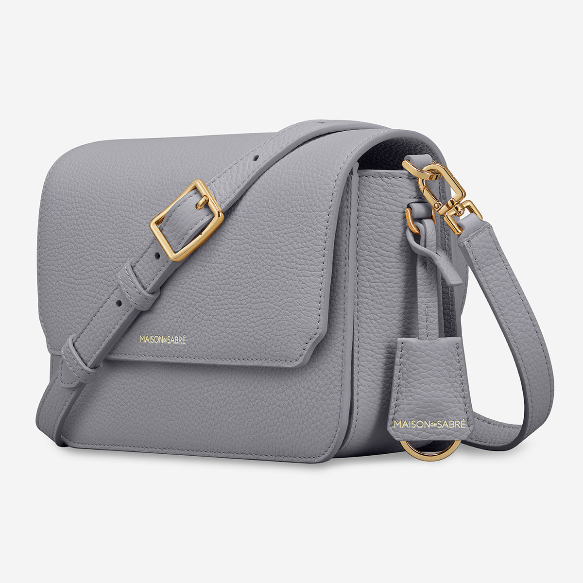 The Medium Flap Bag - Dove Grey