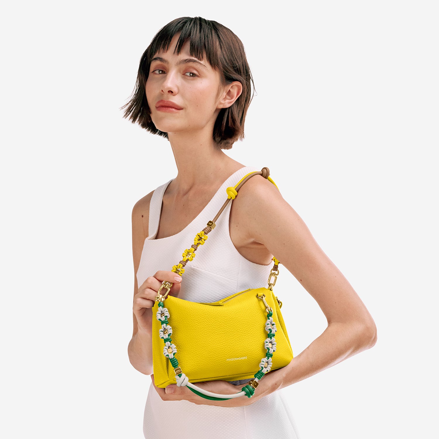 Twist Handle in Daisy Matcha | MAISON de SABRÉ