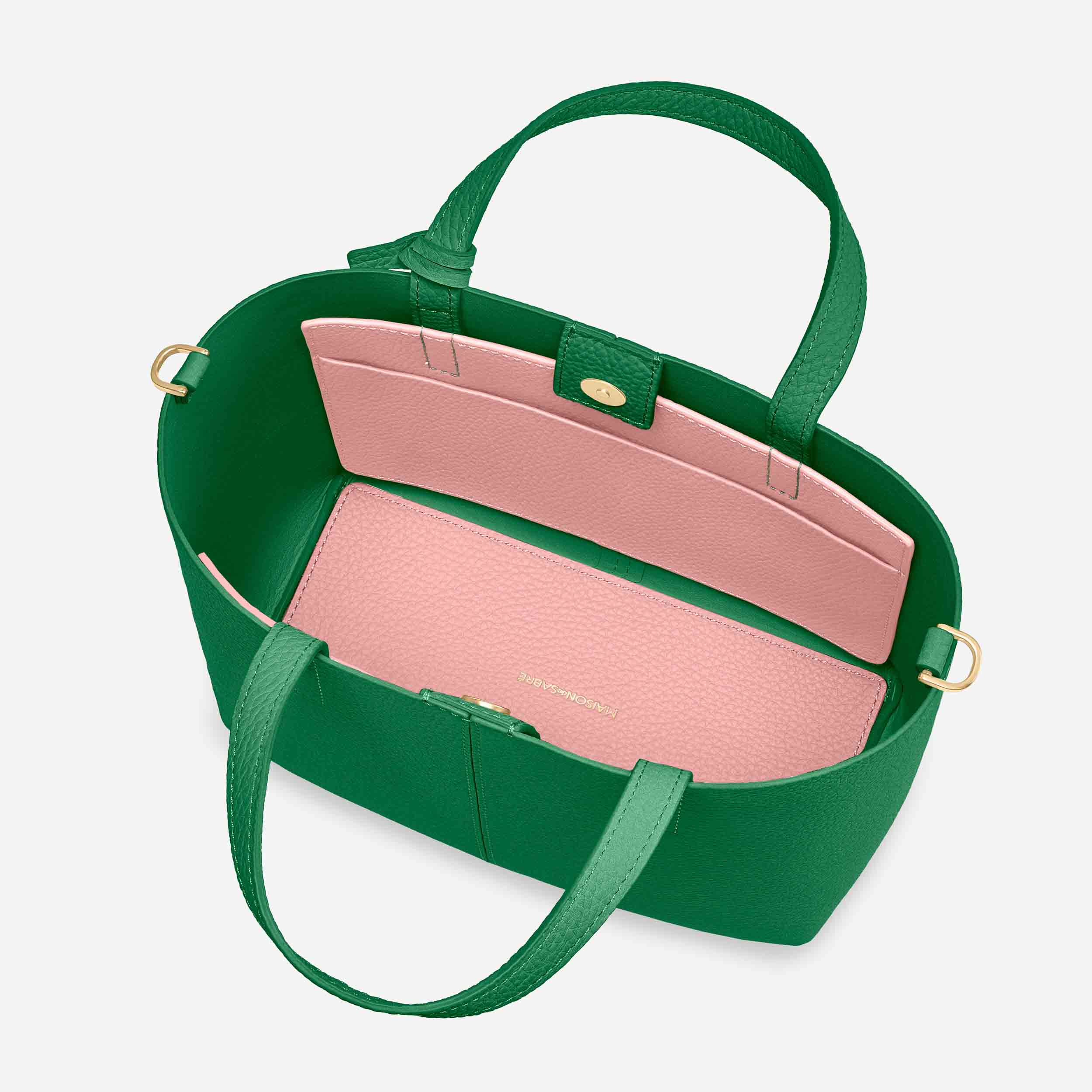 Small Soft Tote in Emerald Lily | MAISON de SABRÉ
