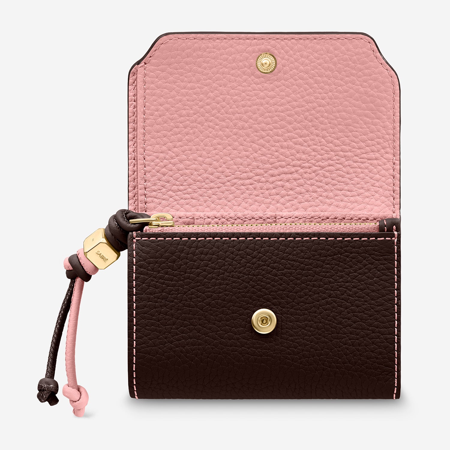 Small Wallet Screen Trifold Wallet in Pomegranate Plum | MAISON de SABRÉ