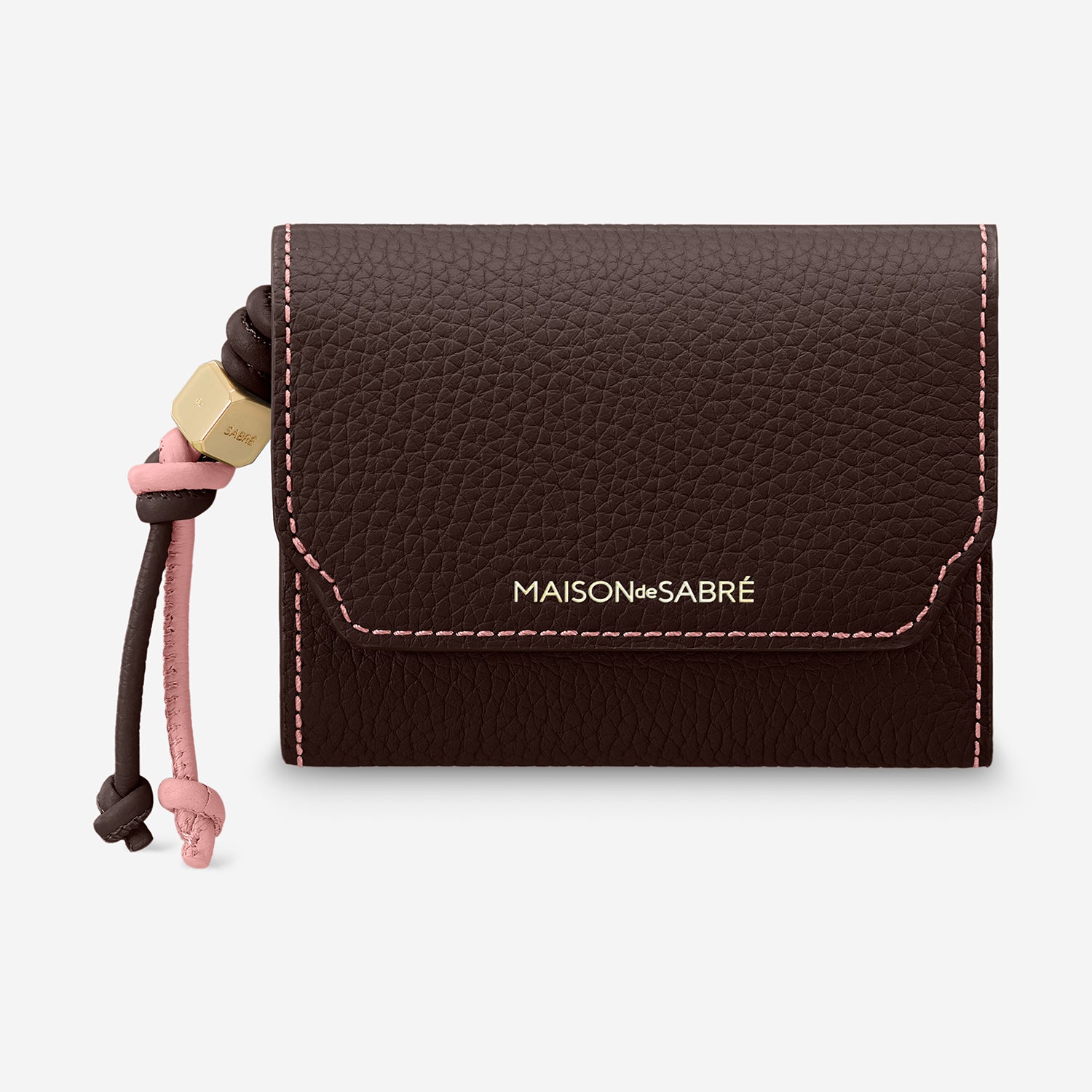 Small Wallet Screen Trifold Wallet in Pomegranate Plum | MAISON de SABRÉ