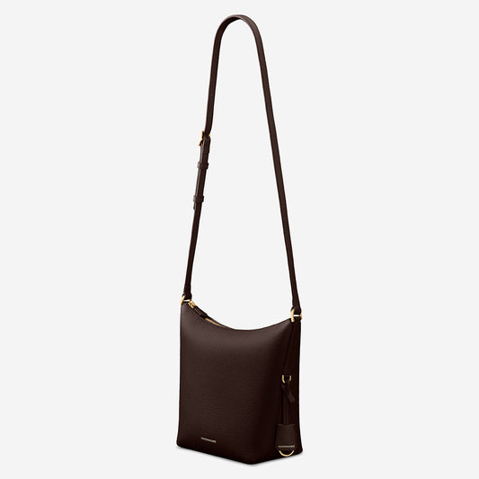 The Zipped Bucket Bag - Espresso Brown