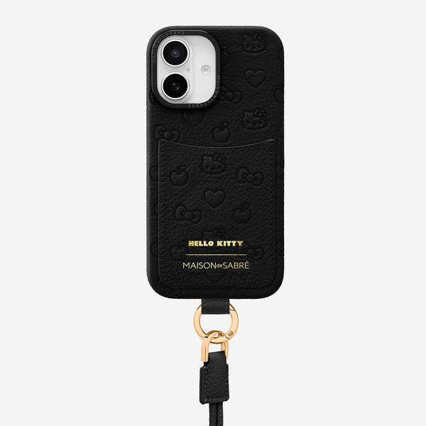 人気商品の再入荷情報をお届け！ The Sling Kitty (Hello Caviar Black - 16 iPhone Case Phone iPhoneアクセサリー