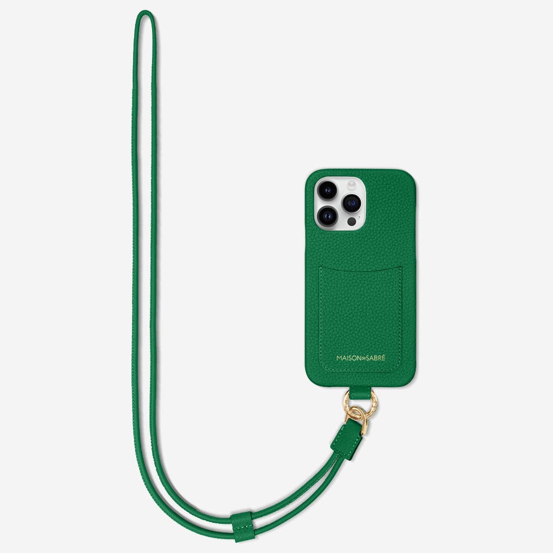 The Sling Phone Case iPhone 15 Pro - Emerald Green – MAISON de SABRÉ