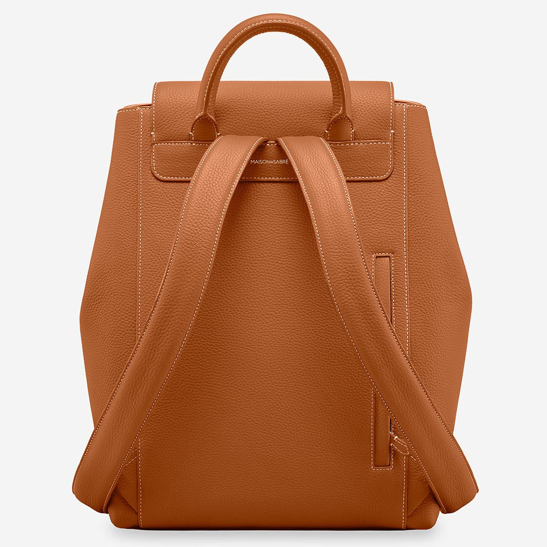 The Large Soft Backpack - Pecan Brown – MAISON de SABRÉ