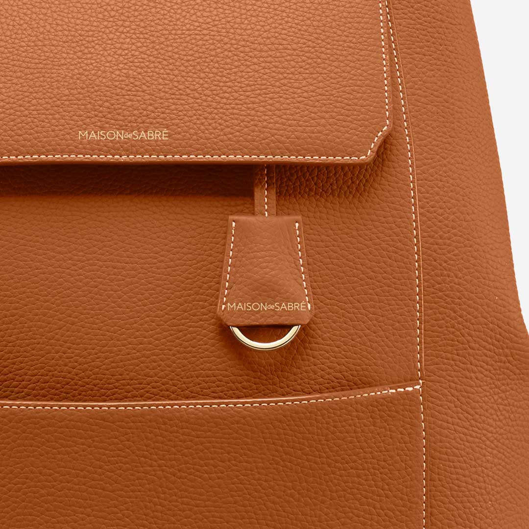 The Large Soft Backpack - Pecan Brown – MAISON de SABRÉ