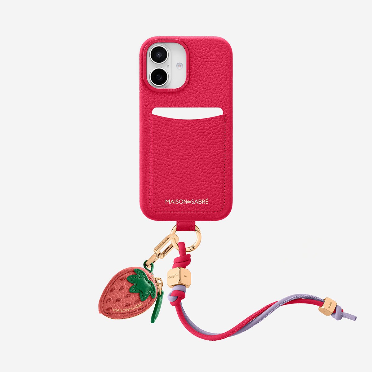 iPhoneアクセサリー MAISON de SABRE The Wristlet Phone Case iPhone 16 - Shibuya Fuchsia – MAISON
