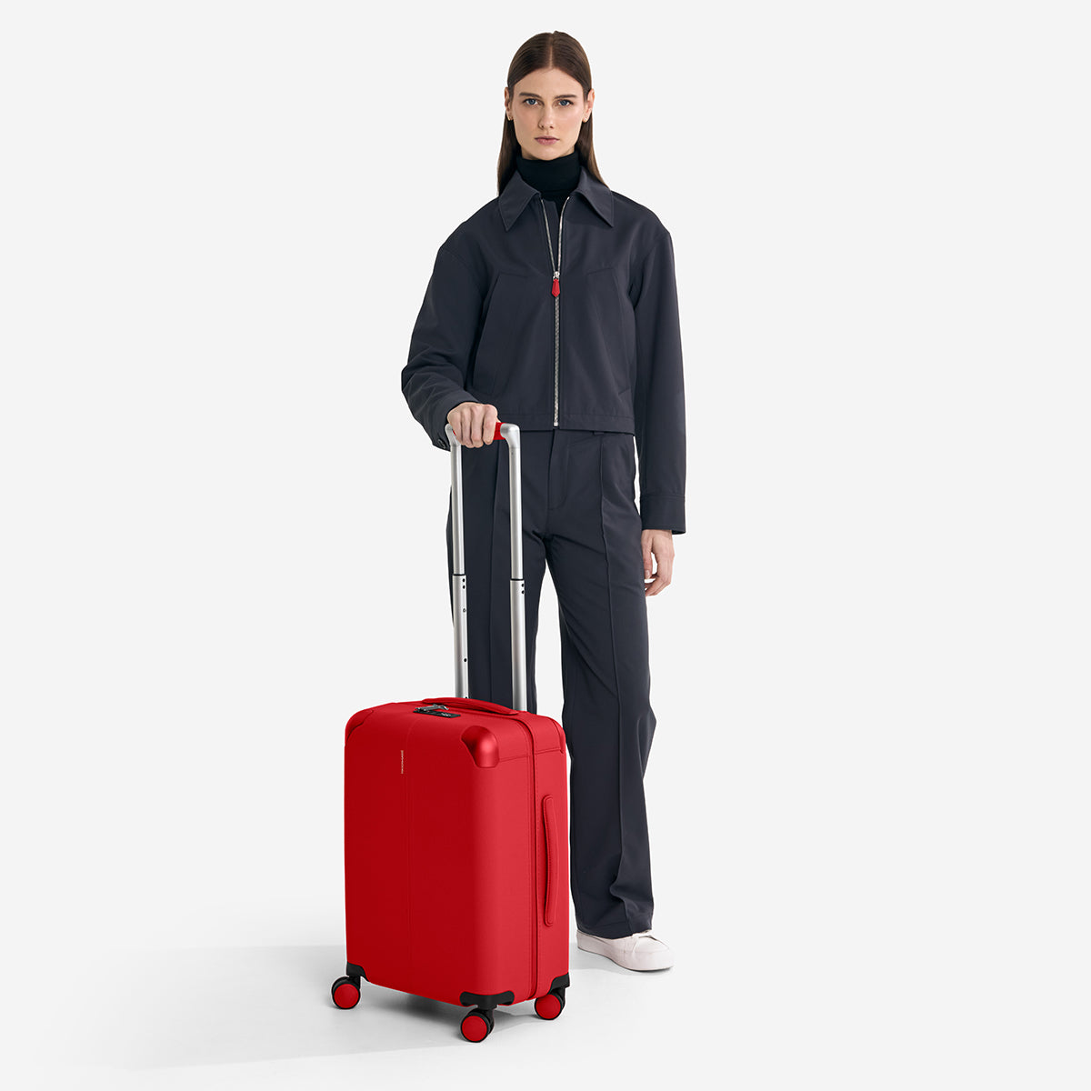 The Carry On Suitcase - Pomegranate Red