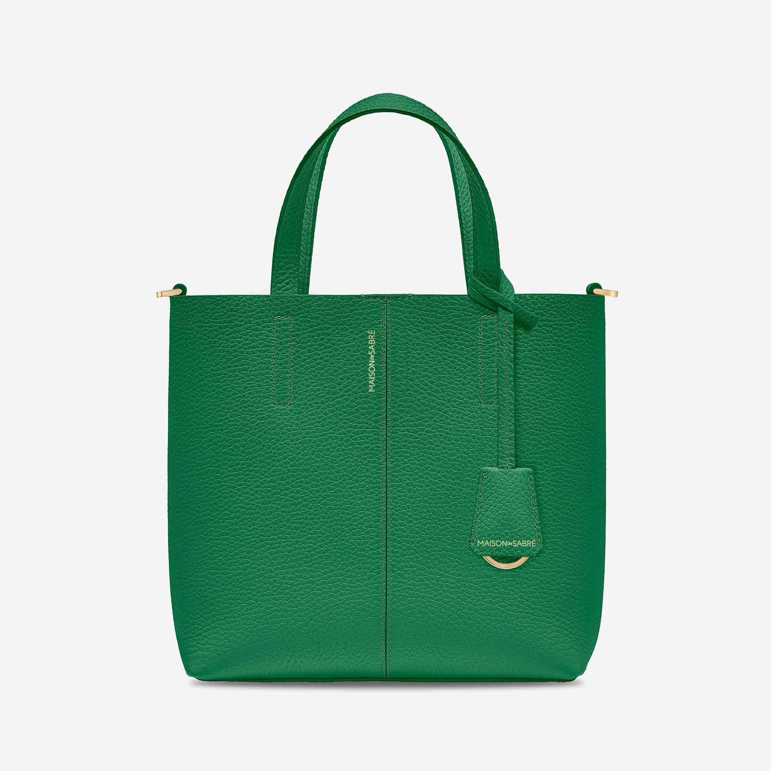 Small Soft Tote in Emerald Lily | MAISON de SABRÉ