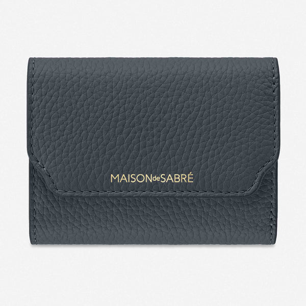 MAISON de SABRÉ 三つ折り財布 Graphite Sky Front_grey-blue_6dde2b47-8489-