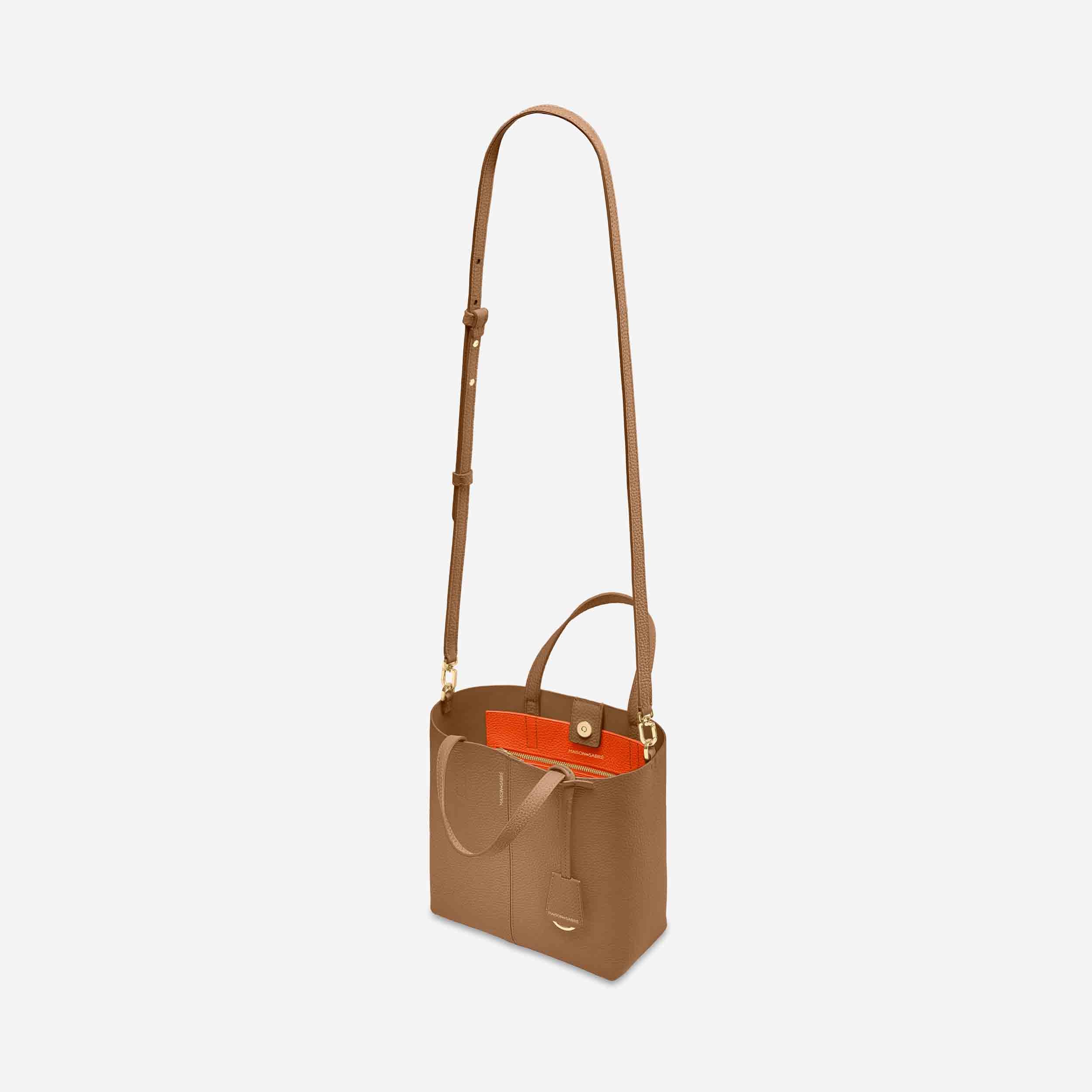 Small Soft Tote in Sandstone Manhattan | MAISON de SABRÉ