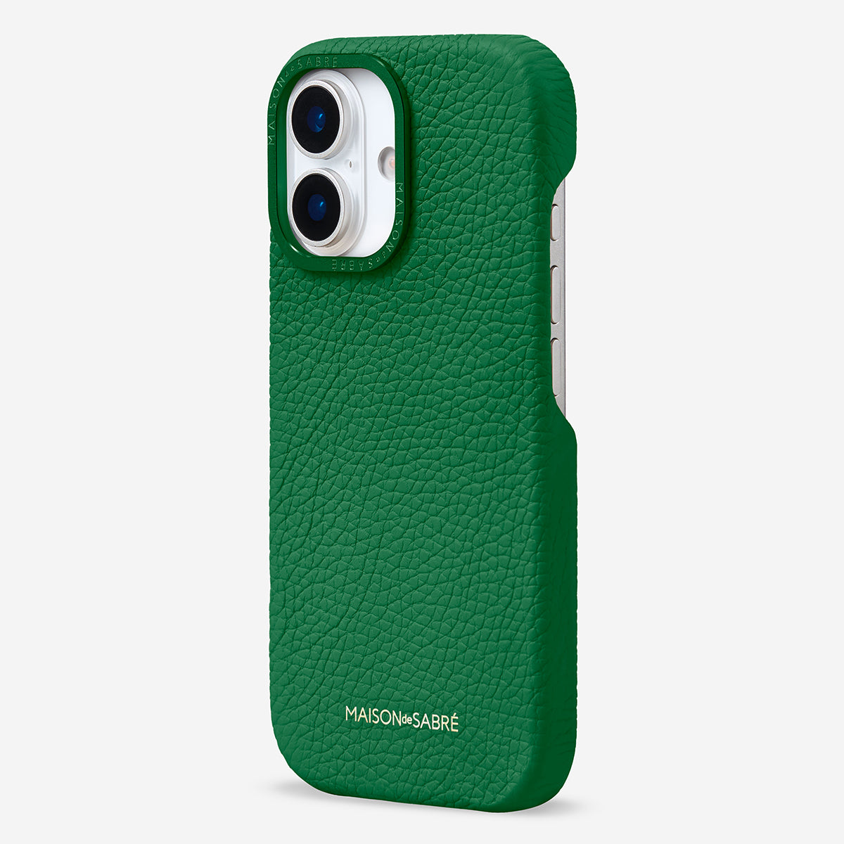iPhone17Proケース MAISON de SABRÉ グリーンレザー iPhone 17 Case in Emerald Green | MAISON de SABRÉ