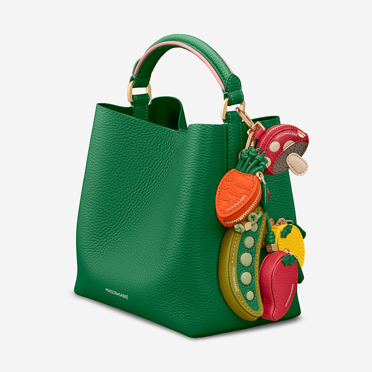 Mini Bucket Bag in Emerald Lily | MAISON de SABRÉ